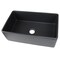 Nantucket Sinks 33 Inch Matte Black Farmhouse Fireclay Sink with Waves Apron FCFS3320S-MB-Waves - alternate 4